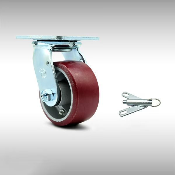 4 Inch SS Poly on Aluminum Swivel Caster with Roller Bearing and Swivel Lock SCC, Service Caster, Mfr#: SCC-SS30S420-PAR-BSL